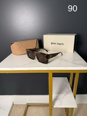 Palm Angels Tortoise Square-Frame Sunglasses in Brown